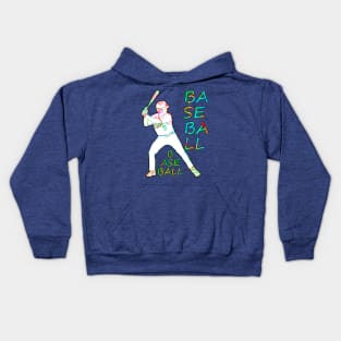 Baseball meets Flower Power Kids Hoodie